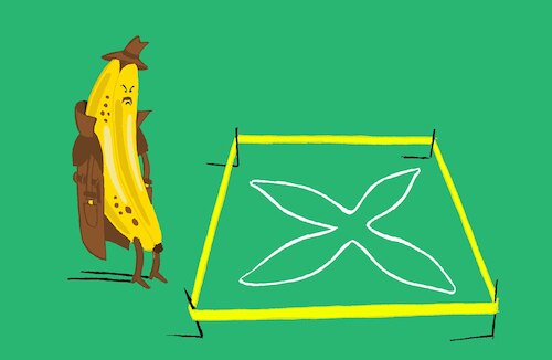 Cartoon: CSI Banana... (medium) by berk-olgun tagged csi,banana