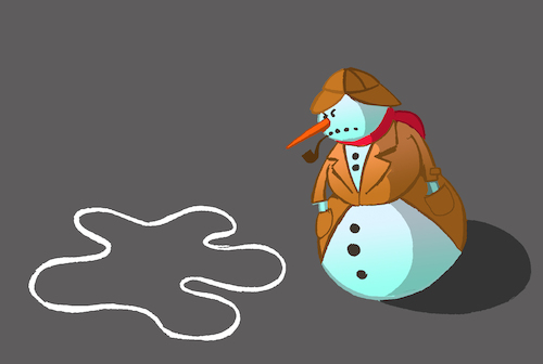 Cartoon: CSI Snowman... (medium) by berk-olgun tagged csi,snowman