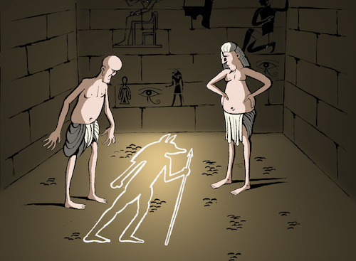 Cartoon: Dead Anubis... (medium) by berk-olgun tagged dead,anubis