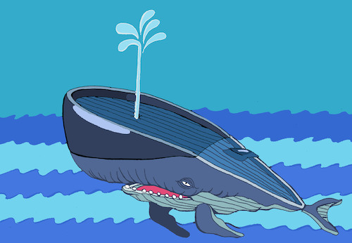 Cartoon: Death of a Whale... (medium) by berk-olgun tagged death,of,whale