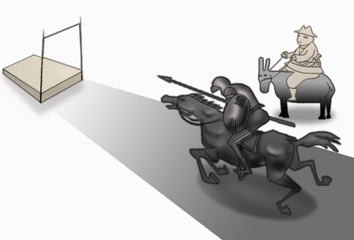 Cartoon: Don Quichotte (medium) by berk-olgun tagged don,quichotte
