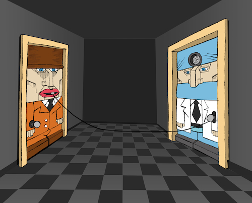 Cartoon: Doors... (medium) by berk-olgun tagged doors