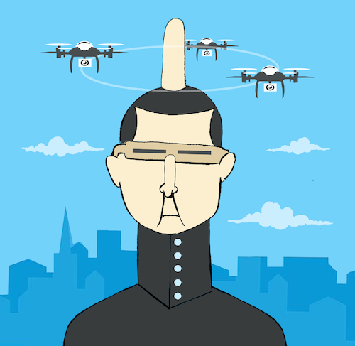 Cartoon: Drone... (medium) by berk-olgun tagged drone