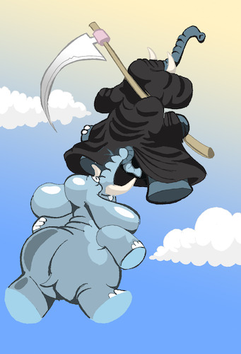 Cartoon: Elephant Tail... (medium) by berk-olgun tagged elephant,tail