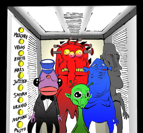Cartoon: Elevator... (medium) by berk-olgun tagged elevator
