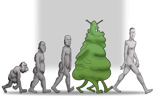 Cartoon: Evolution.. (medium) by berk-olgun tagged evolution