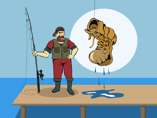 Cartoon: Fisherman... (medium) by berk-olgun tagged fisherman