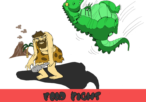 Cartoon: Food Fight... (medium) by berk-olgun tagged food,fight