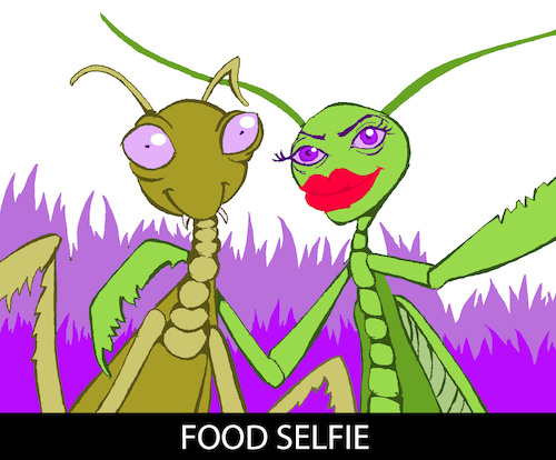 Cartoon: Food Selfie... (medium) by berk-olgun tagged food,selfie