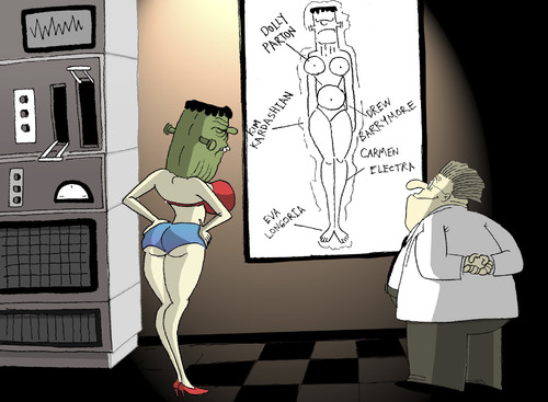 Cartoon: Frankenstein... (medium) by berk-olgun tagged frankenstein