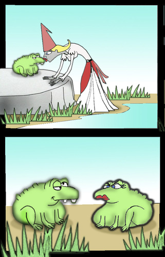 Cartoon: Frog Princess.. (medium) by berk-olgun tagged frog,princess