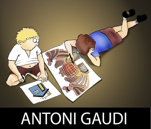 Cartoon: GAUDI... (medium) by berk-olgun tagged gaudi