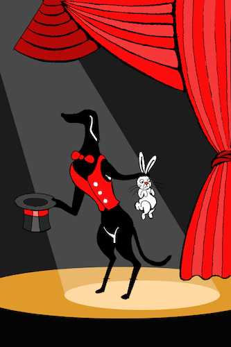 Cartoon: Greyhound... (medium) by berk-olgun tagged greyhound