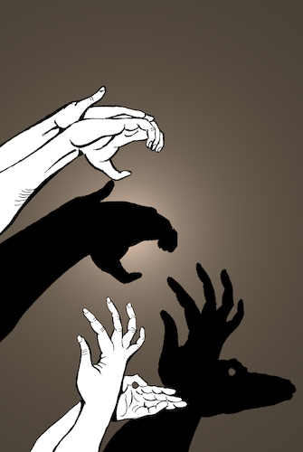 Cartoon: Hand Shadow... (medium) by berk-olgun tagged hand,shadow