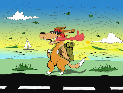 Cartoon: Hitchhiker... (medium) by berk-olgun tagged hitchhiker
