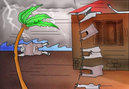 Cartoon: Hurricane.. (medium) by berk-olgun tagged hurricane