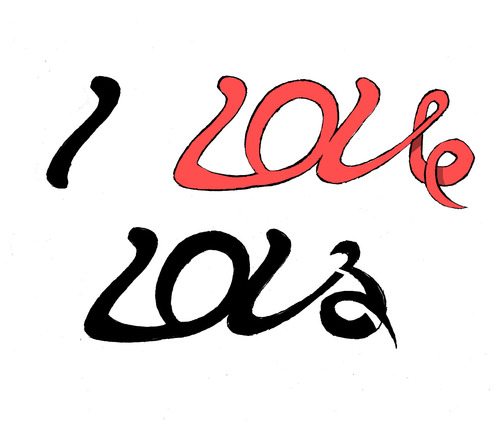 Cartoon: I LOVE 2013... (medium) by berk-olgun tagged love,2013