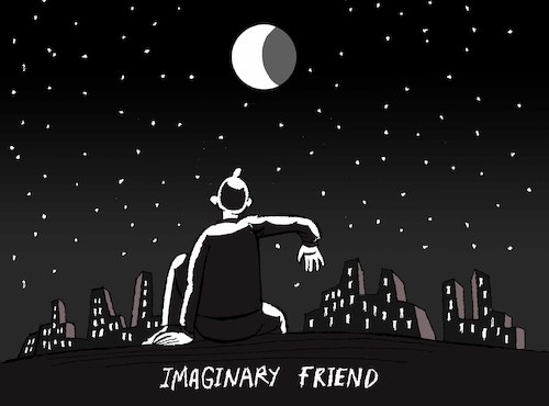 Cartoon: Imaginary Friend... (medium) by berk-olgun tagged imaginary,friend