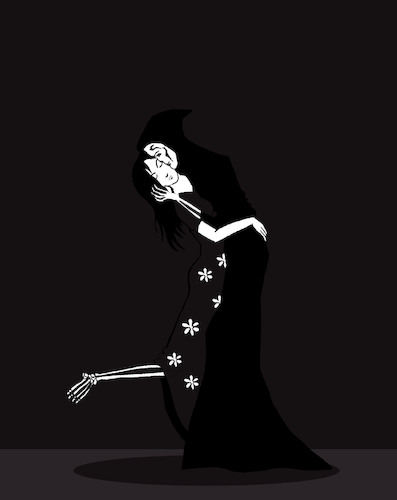Cartoon: Kiss of Death... (medium) by berk-olgun tagged kiss,of,death