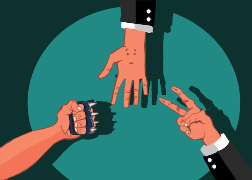 Cartoon: Knuckleduster... (medium) by berk-olgun tagged knuckleduster