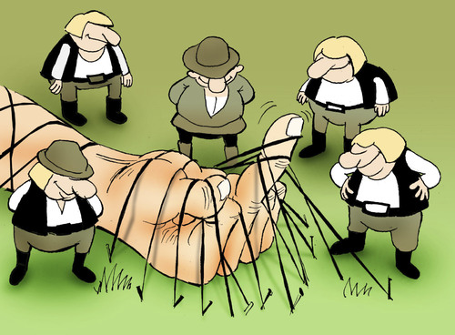 Cartoon: Lilliput... (medium) by berk-olgun tagged lilliput