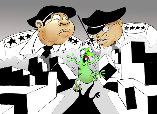 Cartoon: Lizardzilla... (medium) by berk-olgun tagged lizardzilla