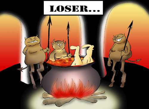 Cartoon: LOSER... (medium) by berk-olgun tagged loser