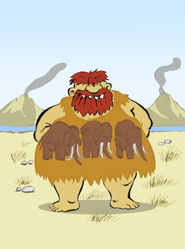 Cartoon: Mammoth Sweater... (medium) by berk-olgun tagged mammoth,sweater