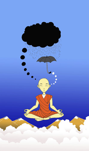 Cartoon: Meditation... (medium) by berk-olgun tagged meditation