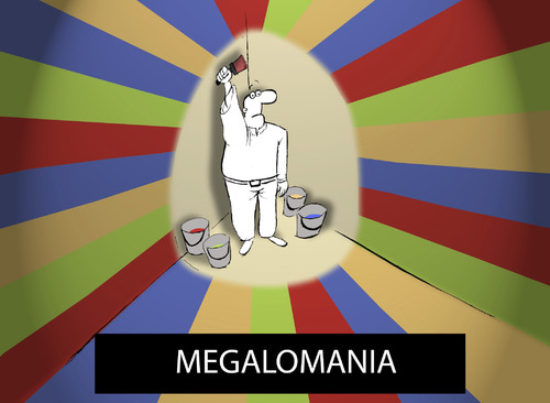 Cartoon: MEGALOMANIA... (medium) by berk-olgun tagged megalomania