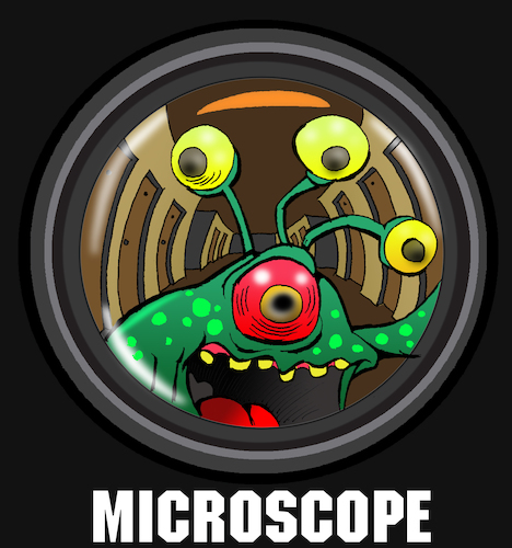 Cartoon: Microscope... (medium) by berk-olgun tagged microscope