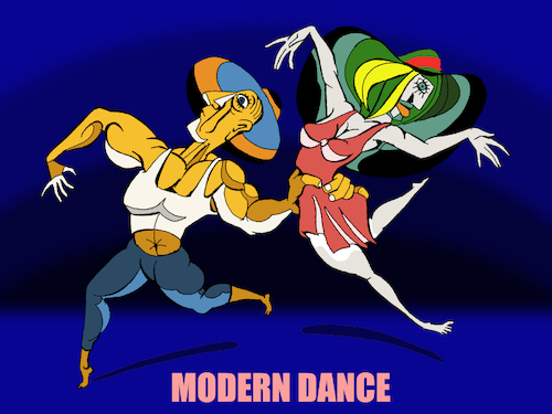 Cartoon: Modern Dance... (medium) by berk-olgun tagged modern,dance