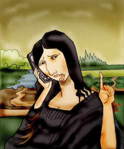 Cartoon: Mona Lisa 2011.. (medium) by berk-olgun tagged mona,lisa,2011