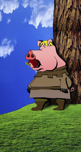 Cartoon: Pig Wilhelm Tell... (medium) by berk-olgun tagged pig,wilhelm,tell