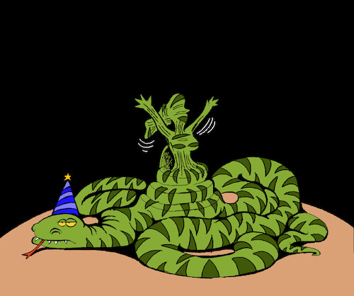 Cartoon: Python Birthday... (medium) by berk-olgun tagged python,birthday