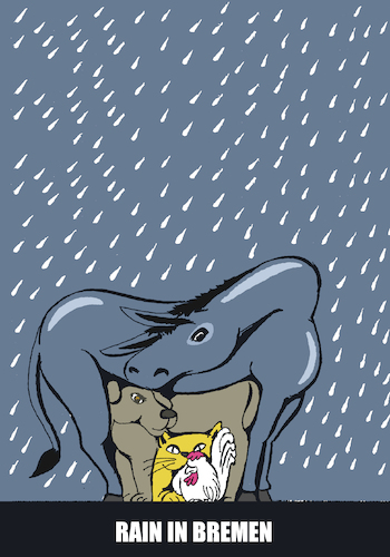 Cartoon: Rain in Bremen... (medium) by berk-olgun tagged rain,in,bremen