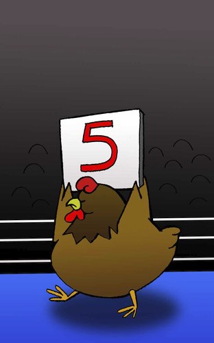 Cartoon: Rooster Fight ... (medium) by berk-olgun tagged rooster,fight