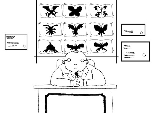 Cartoon: Rorschach... (medium) by berk-olgun tagged butterfly