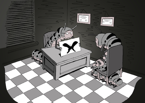 Cartoon: Rorschach Test.... (medium) by berk-olgun tagged rorschach,test