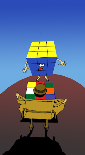 Cartoon: Rubiks Cube... (medium) by berk-olgun tagged rubiks,cube