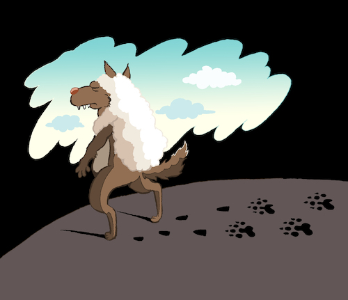 Cartoon: SheepWolf... (medium) by berk-olgun tagged sheepwolf