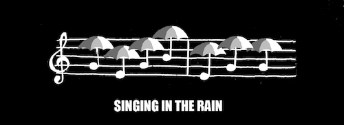 Cartoon: Singing in the  Rain... (medium) by berk-olgun tagged singing,in,the,rain