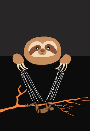 Cartoon: Sloth Puppet... (medium) by berk-olgun tagged sloth,puppet