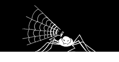 Cartoon: Spider Phone... (medium) by berk-olgun tagged spider,phone