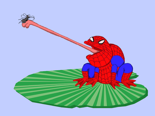 Cartoon: Spiderman Fan... (medium) by berk-olgun tagged spiderman,fan