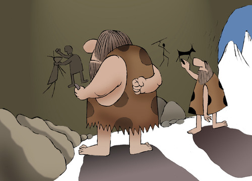 Cartoon: Stone Age... (medium) by berk-olgun tagged stone,age