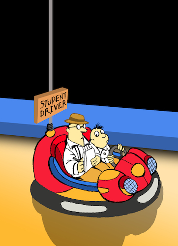 Cartoon: Student Driver... (medium) by berk-olgun tagged student,driver