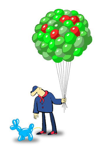 Cartoon: The Balloon Tree... (medium) by berk-olgun tagged the,balloon,tree