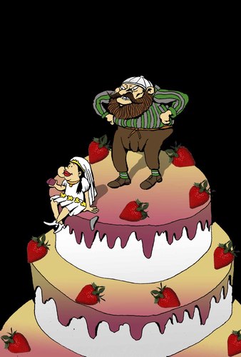 Cartoon: The Child Bride... (medium) by berk-olgun tagged the,child,bride