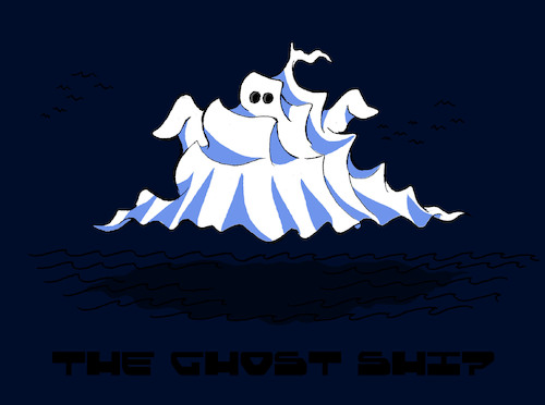Cartoon: The Ghost Ship... (medium) by berk-olgun tagged the,ghost,ship